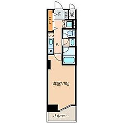 casa+α名駅南 1Kの間取図画像