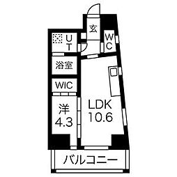 AZURYABACHO 1LDKの間取図画像