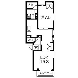 FORESTEYE 1LDKの間取図画像