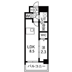 メイクスアート名古屋城西 1LDKの間取図画像