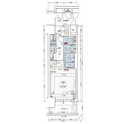 エステムコート名古屋新栄2アリーナ 1Kの間取図画像