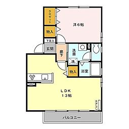 エクセレント 1LDKの間取図画像