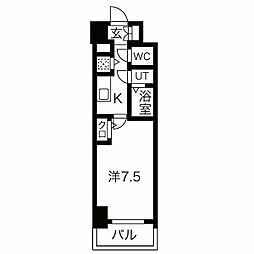 エスリード上前津テルツェ 1Kの間取図画像
