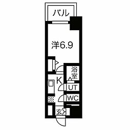 ファステート名古屋駅前ドリーム 1Kの間取図画像