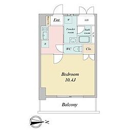 BSRESIDENCESAKAE 1Kの間取図画像