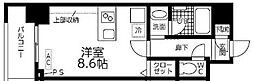 第2金山フクマルビル ワンルームの間取図画像