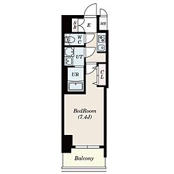 S-RESIDENCE庄内通North 1Kの間取図画像