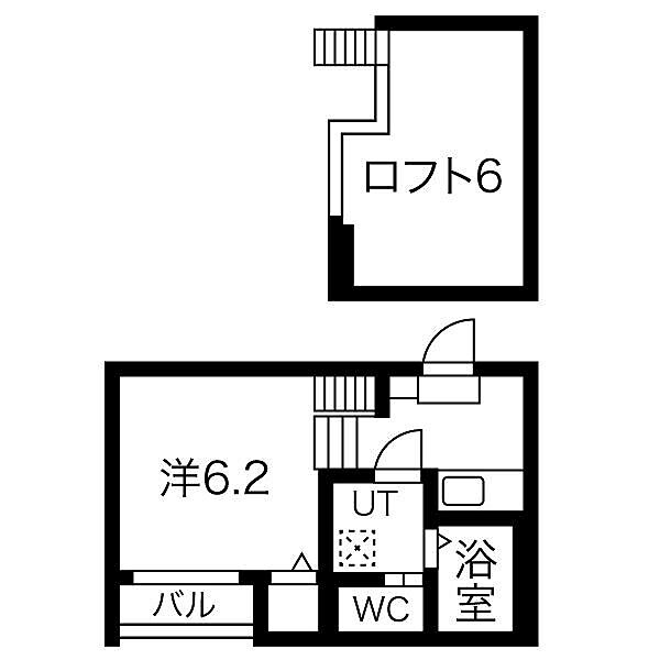 画像2:洋室6.2帖　ロフト6.0帖　