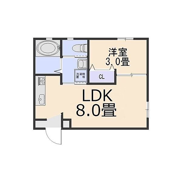 愛知県名古屋市熱田区中出町１丁目(賃貸アパート1LDK・3階・25.88㎡)の写真 その2