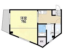 シェルト垂水 1Kの間取図画像