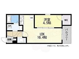 神戸市垂水区王居殿1丁目アパート 1LDKの間取図画像