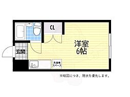 サニーパレス五色山 ワンルームの間取図画像