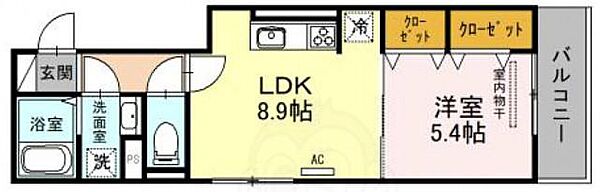 LAUREUS KUGA ｜兵庫県神戸市垂水区陸ノ町(賃貸アパート1LDK・2階・36.50㎡)の写真 その2