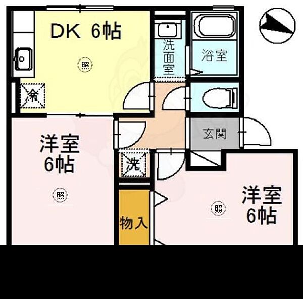 兵庫県神戸市垂水区下畑町字石畳(賃貸アパート2DK・1階・43.00㎡)の写真 その2