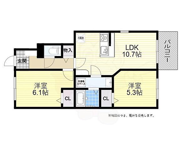 兵庫県明石市大久保町江井島(賃貸アパート2LDK・1階・50.30㎡)の写真 その2