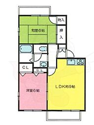 ラピート6X 2LDKの間取図画像