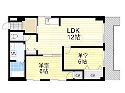 アキサダ・ビルアキサダ・ハイツ 2LDKの間取図画像