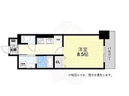 リラシオ西明石駅前 1Kの間取図画像