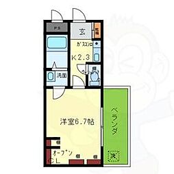 サン藤江 1Kの間取図画像