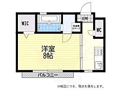 グランシャリオ貴崎2 1Kの間取図画像