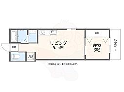 Luminart明石 1LDKの間取図画像