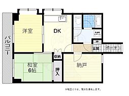 サンシャイン舞子 3DKの間取図画像