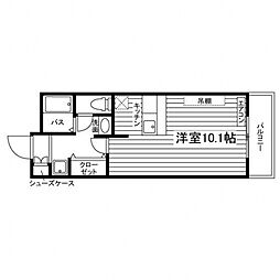 オリッシュ薬園町 ワンルームの間取図画像