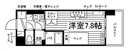 学生会館 Feel K Residence[食事付き] 4階1Kの間取り
