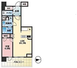 オープンレジデンシアナゴヤドーム前矢田 1LDKの間取図画像