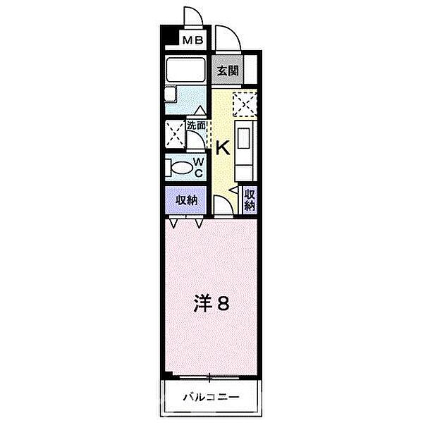 ラムール雅 402｜香川県綾歌郡宇多津町浜六番丁(賃貸マンション1K・4階・27.00㎡)の写真 その2