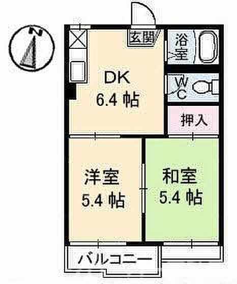 シーサイド・ハイツ B棟 202号室｜香川県丸亀市土器町北1丁目(賃貸アパート2DK・2階・35.30㎡)の写真 その2