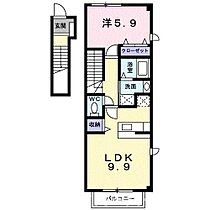 コーポフォレストII　Ａ 201 ｜ 香川県仲多度郡多度津町大字青木196番地2（賃貸アパート1LDK・2階・41.98㎡） その2