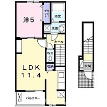 ルーベル土器　Ｂ 204 ｜ 香川県丸亀市土器町東7丁目359番地1（賃貸アパート1LDK・2階・42.28㎡） その2