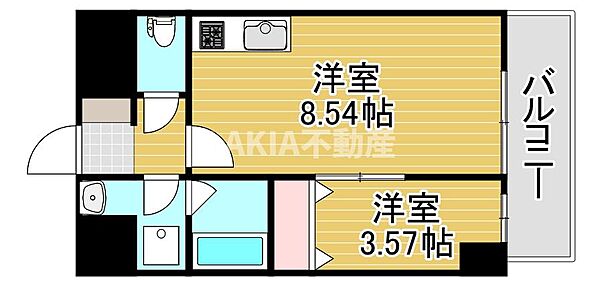 NINE　RESIDENCE ｜大阪府大阪市都島区東野田町3丁目(賃貸マンション1LDK・3階・31.18㎡)の写真 その2