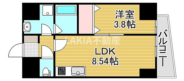 NINE　RESIDENCE ｜大阪府大阪市都島区東野田町3丁目(賃貸マンション1LDK・3階・31.18㎡)の写真 その2