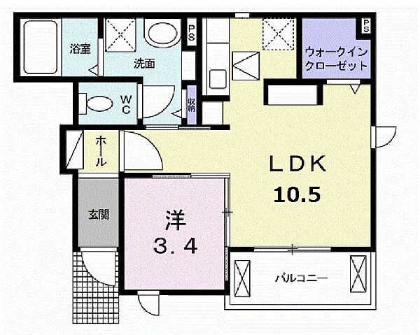 メゾンドカランIII 102｜静岡県沼津市吉田町(賃貸アパート1LDK・1階・36.41㎡)の写真 その2