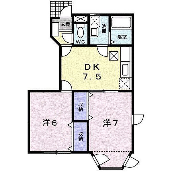 パレッ・ドゥ・リヴィエ－ル 101｜静岡県駿東郡長泉町南一色(賃貸アパート2DK・1階・44.97㎡)の写真 その2