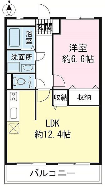 LATTE外原館 205｜静岡県駿東郡清水町徳倉(賃貸マンション1LDK・2階・45.36㎡)の写真 その2