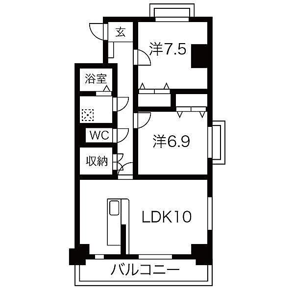 サンフォレストＭＷ 601｜静岡県裾野市富沢(賃貸マンション2LDK・6階・70.14㎡)の写真 その2