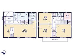 清瀬市下清戸1丁目第8　新築戸建　全12棟　2号棟