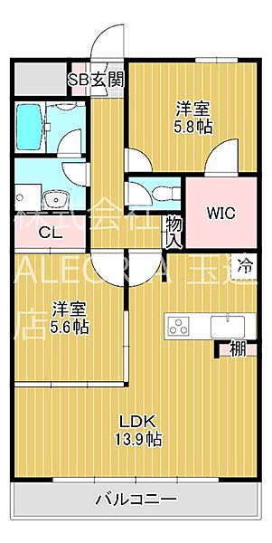 大阪府大阪市東成区玉津１丁目(賃貸マンション2LDK・5階・68.65㎡)の写真 その2