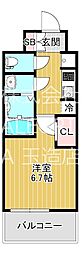 W-STYLE大阪城南 1Kの間取図画像