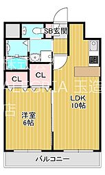 グレイス今里 1LDKの間取図画像