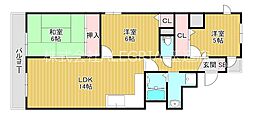 ウィステリア今里 3LDKの間取図画像