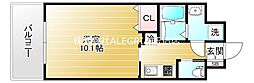 フォレストグレイス深江橋2 1Kの間取図画像
