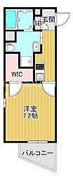 ディナスティ玉造 1Kの間取図画像