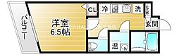 アウラ 1Kの間取図画像