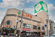 ライフ高井田店（528m）
