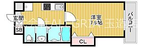 大阪府大阪市東成区玉津１丁目（賃貸マンション1K・7階・25.05㎡） その2