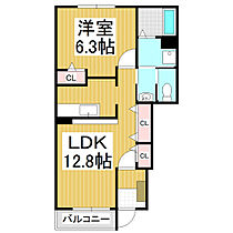 サンパティーク  ｜ 長野県諏訪市大字中洲（賃貸アパート1LDK・1階・46.49㎡） その2